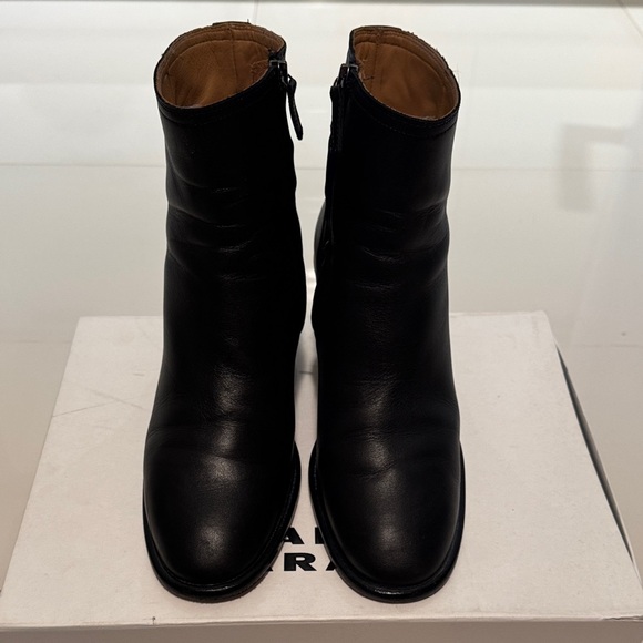 Isabel Marant Calf Leather Daily B Black Ankle Booties 40 (26cm long) - Picture 3 of 14